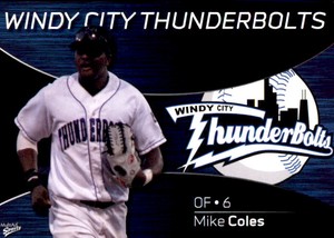 2008 Windy City Thunderbolts Multi-Ad #10 Mike Coles Hammond Indiana IN Card