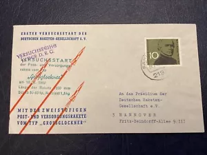 COLLECTZONE Deutschland Raketenpost Versuchsreihe 1962 Brief (A100) - Bild 1 von 3