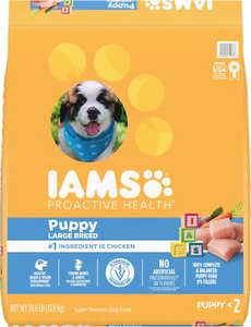 IAMS Smart Puppy Large Breed Dog Food Real Chicken 30.6lb Bag - Picture 1 of 12
