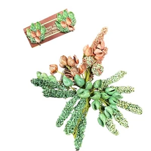 Pendientes Broche y Tornillo Años 50 Hollywood Antiguo Desierto Californiano Conchas - Imagen 1 de 11