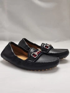 NIB New Gucci Toddler Boys Driver Web Loafers - Black Size 25 26 US 9 10 - Picture 1 of 6