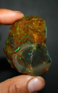 Opale grezzo, grande esemplare di opale di fuoco etiope Welo, opale acqua cristallo 382 cts - Foto 1 di 4