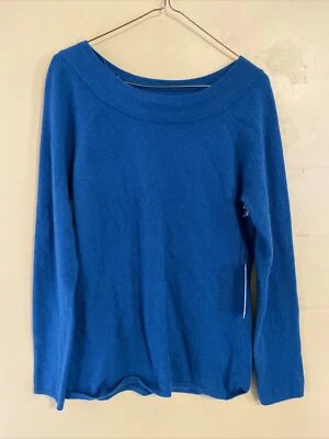 Suéter CAROLE LITTLE Azul Nylon Angora Mezcla Lana Manga Larga Cuello Redondo Talla M Foto 1 de 4