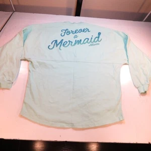 SPIRIT JERSEY Green Glitter FOREVER A MERMAID Atlantis Bahamas T SHIRT Sz L - Picture 1 of 4