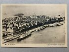 Postcard Saint Malo France - Port City - Cathedral - Ocean Liner - Warships 