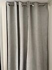 Woven Look Blackout Grommeted Curtain Panel Pair - Gray 37" x 84"