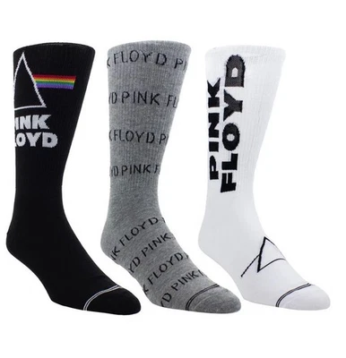 3 pares de calcetines con licencia oficial de banda de rock PINK FLOYD en caja de regalo Foto 1 de 4