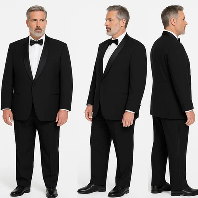 Pierre Cardin Couture Jacket Mens 58R Black Tuxedo Shawl Lapel Vintage Tailored - Image 1 of 4