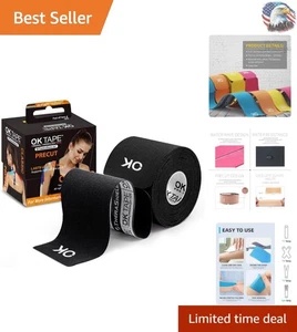 10-Inch Precut Kinesiology Tape - 20 Strips for Active Support & Movement, Black - Picture 1 of 11