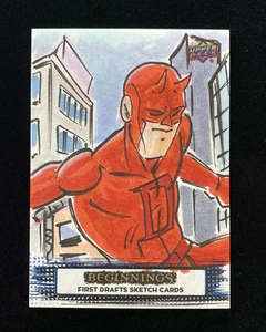 Daredevil Auto Sketch 1/1 First Drafts 2023 UD Marvel Beginnings Vol.2 Series 2 - Bild 1 von 2