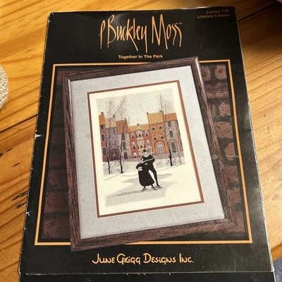 P Buckley Moss Together in the Park 132 Cross Stitch Pattern Chart Ltd Edition - Image 1 of 2