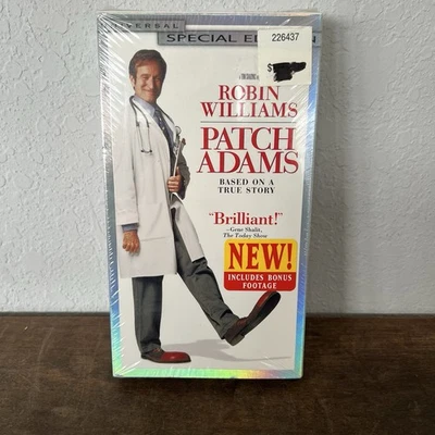 Patch Adams (VHS, 1999, Robin Williams- Extra footage/ Special Edition - SEALED! - Image 1 of 3
