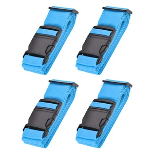 4 x Luggage Straps Suitcase Belts with Buckle 2Mx5cm Travel Packing Sky Blue - Picture 1 of 7