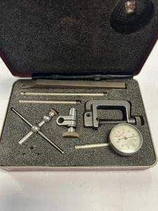 Set indicatori quadrante gioiello Starrett n. 196 vintage .001 con accessori e custodia USA - Foto 1 di 5