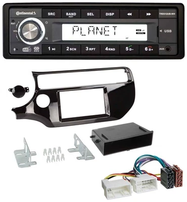 Continental USB 1DIN AUX DAB MP3 Autoradio für Kia Rio UB ab 2015 piano-schwarz - Bild 1 von 4
