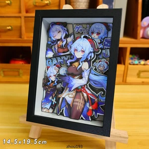 Genshin Impact Diluc Neuvillette Zhongli Anime 3D Handmade Art Painting Picture - Picture 1 of 29