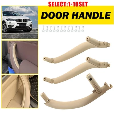 Se adapta a BMW X6 F16 2015-2019 X5 F15 interior puerta tirador moldura 3 piezas beige 3-30X Foto 1 de 4
