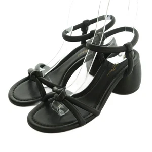 Gianvito Rossi Sandals Women's Size 37.5 Black Leather - Picture 1 of 9