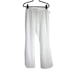 Old Navy Pants Size L Sheer Open Knit Swim Cover Up Beachy Bridal NEW White - Picture 1 of 8