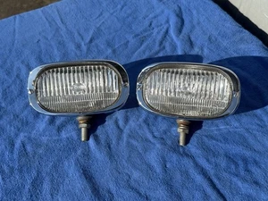 Vintage Hella 128 Chrome Foglights Mercedes 190sl 300sl Gullwing Porsche 356 - Foto 1 di 11