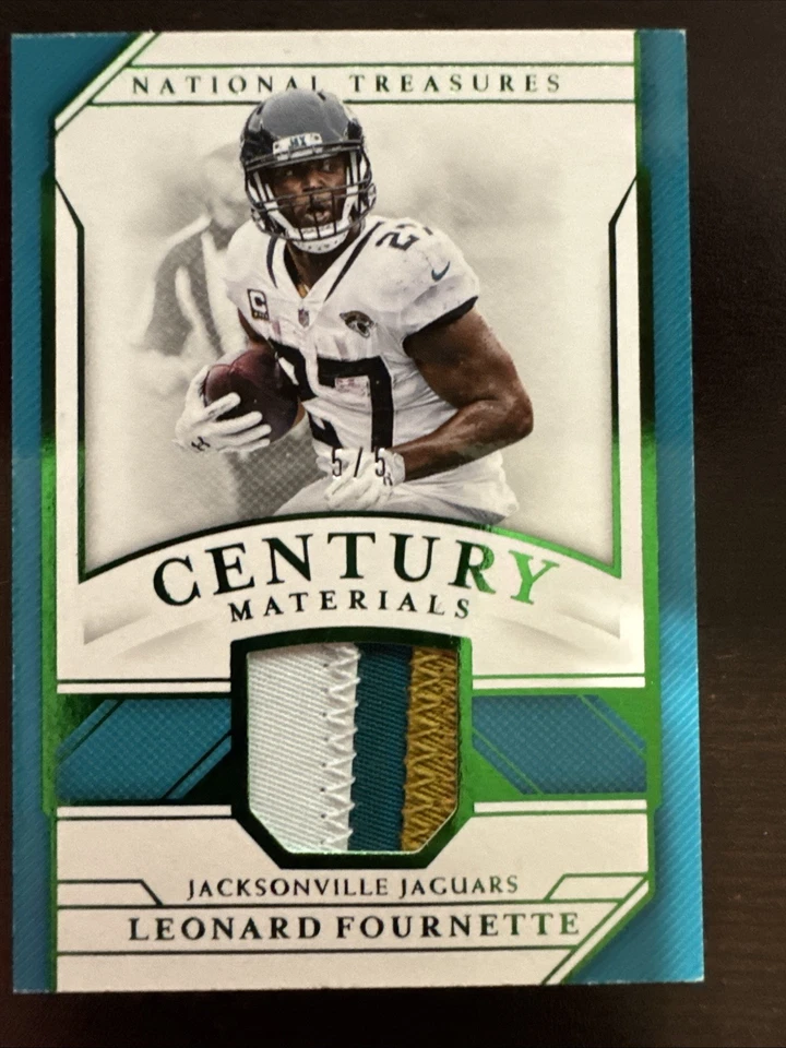 2018 NATIONAL TREASURES CENTURY MATERIALS LEONARD FOURNETTE PATCH PRIME 5/5 - Image 1 of 4
