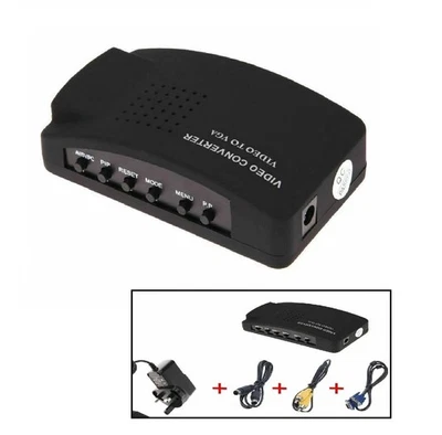 AV to VGA Converter VGA + S-Video + Composite RCA to VGA Cable Converter New - Image 1 of 4