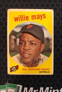 ⚾ 1959 Topps Baseball #10 - Willie Mays - San Francisco Giants ⚾ - Bild 1 von 8