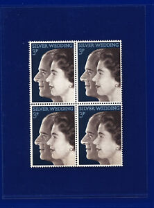 1972 SG916 3p Silver Wedding Spec W236 Block of 4 MNH Unmounted Mint pgky