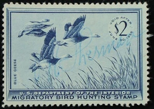 U.S. Used Stamp Scott #RW22 $2 Federal Duck Hunting. Very Fine. Choice! - Picture 1 of 2