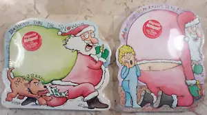 Colorbok Christmas 2 Magnetic Notepads Santa Claus Dinser Repairman Pit Bull Dog - Picture 1 of 5
