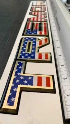 (2) Gráficos de cabeceira Ford Super Duty F150 revestidos em gel F250 RWB/cromo/azul - Imagem 1 de 4