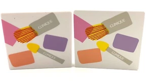 2 x Clinique Eye Shadow: 06 Neutral Territory-Fig Blusher/ 20 Jammin-New Clover - Picture 1 of 3