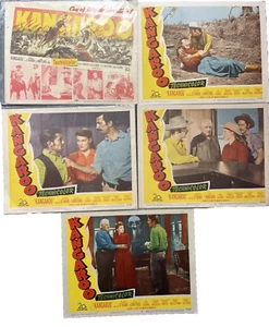 Lotto 5 carte vintage 1951 Kangaroo Maureen O'Hara Chips Rafferty film lobby - Foto 1 di 6