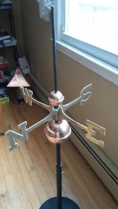 Good Directions Weathervane Set-up Polished Copper Balls Directionals - Picture 1 of 4