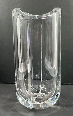 Kosta Boda Sweden 9¼" Thick Walled Clear Crystal Vase 48006 Goran Warff - Image 1 of 4