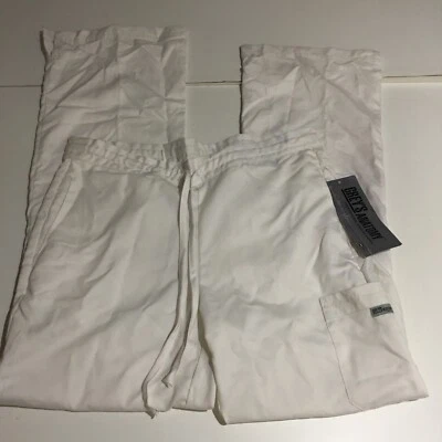 Grey's Anatomy By Barco Womens Scrub Pants XS White 7242 3 Pockets NWT - Image 1 of 4