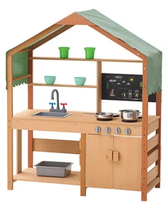 Wooden Mud Kitchen Outdoor Toy Play Kitchen Set for Kids Pretend Playset - Picture 1 of 12