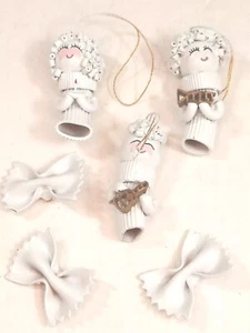 Vtg Macaroni Christmas Ornaments Need Repaired 3 Total - Picture 1 of 12