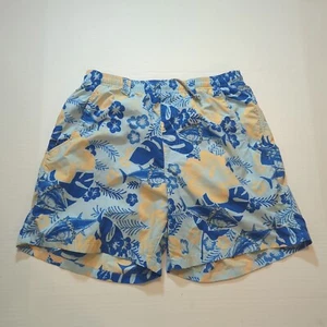 Columbia PFG Men's Swimming Shorts Size S 28x6 Blue Tropical Fish Trunks Pockets - Picture 1 of 21