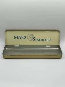 Stagno in metallo con cerniera vintage Germania Mars Staedtler - custodia matita/penna - Foto 1 di 9