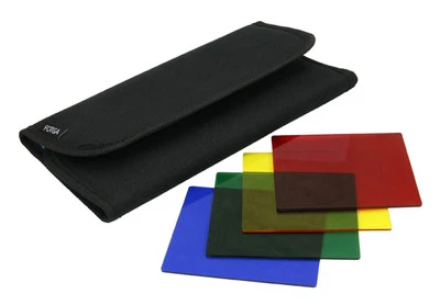 Full Blue Green Yellow Red 4PCS Square Filter Set fr Cokin P Series+4 Slots Case - Image 1 of 4