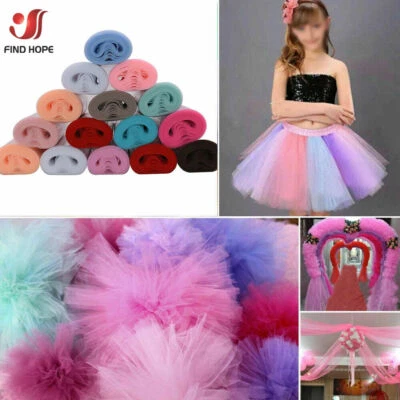 9 METRE 6" GLITTER SPARKLE TUTU DRESS TULLE DRESS NET MATERIAL FABRIC DOLL DECOR - Image 1 of 4