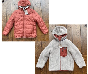 Patagonia Kids Reversible Ready Freddy Hoody Jacket Burl Red Size XL (14) NWT - Picture 1 of 9
