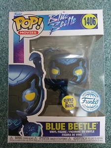 Funko Pop! DC Blue Beetle #1406 Glows In The Dark Funko Special Edition - Picture 1 of 9