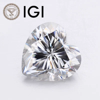 IGI Certified 1 Carat E VS1 Loose Heart Brilliant CVD Lab Grown Diamond for Ring - Image 1 of 4