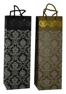 6 Piece Large Paper Wine Bottle Bags (3 of each) - Picture 1 of 3