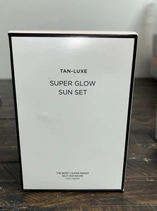 NEW TAN LUXE SUPER GLOW SUN SET THE BODY SUPER SERUM LIGHT MEDIUM SELF TAN DROPS - Picture 1 of 2