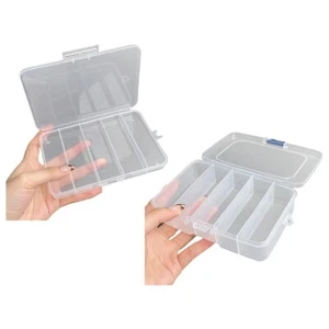 Compact Clear Storage Box with Multiple Compartments for Organizing Small Items - Picture 1 of 26
