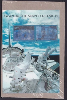 Scott #3411 Escaping the Gravity of Earth in Space Sheet - Sealed Brown - Image 1 of 2