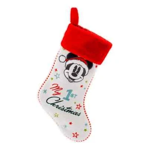 NWT Disney Authentic Santa Mickey Mouse My 1st Christmas Holiday Stocking Baby - Picture 1 of 2